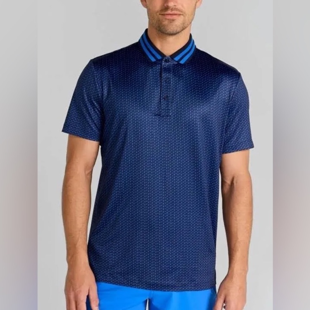 NWT Redvanly Pascal Performance PUREpoly Golf Polo Midnight Navy Blue Medium